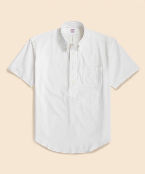 コットン　デニム　ショートスリーブ　プルオーバーシャツ