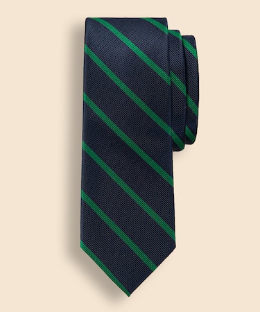 シルク　BB#3バーストライプ　レップタイ　Made in USA