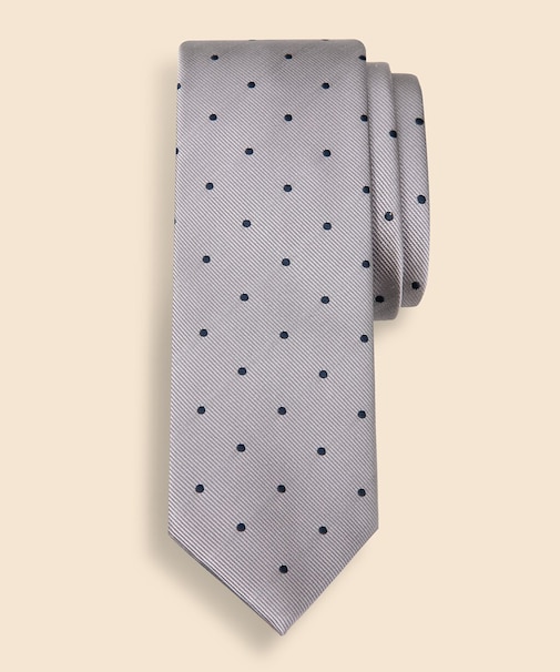 シルク　ドット　レップタイ　Made in USA