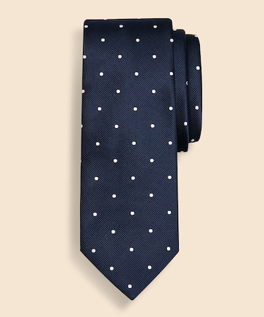 シルク　ドット　レップタイ　Made in USA