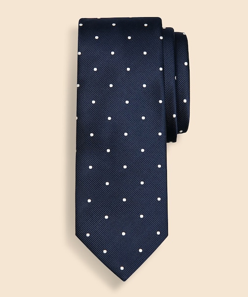 シルク　ドット　レップタイ　Made in USA