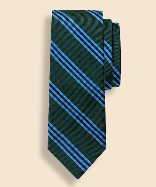 シルク ミニBB#1ストライプ レップタイ Made in USA｜ブルックス