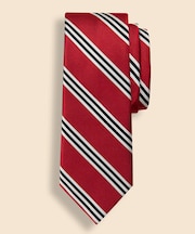 シルク　BB#1ストライプ　レップタイ　Made in USA