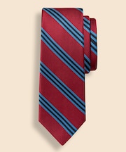 シルク　BB#1ストライプ　レップタイ　Made in USA