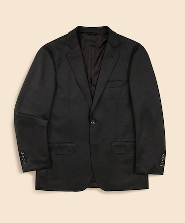 ウール／ポリエステル　ニット　ピンドット　シングル２釦ジャケット　Classic