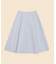コットン　シアサッカーストライプ　ミディサーキュラースカート