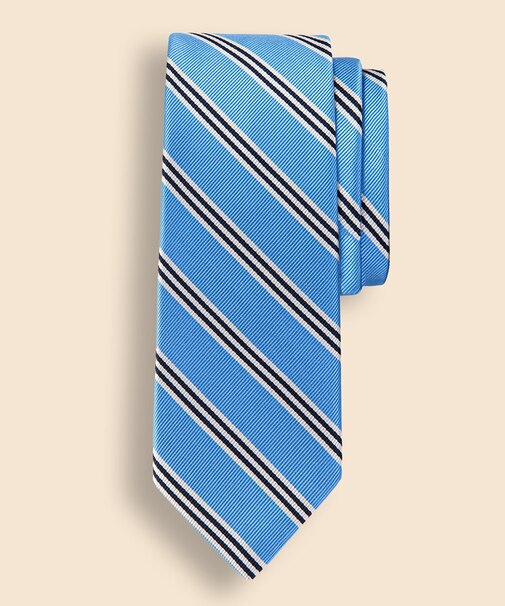 シルク　ミニBB#1ストライプ　レップタイ　Made in USA