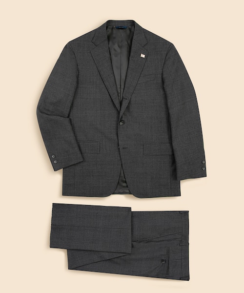 ウール グレンチェック 段返り3釦サックスーツ Traditional Made in