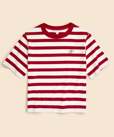 【Double B Collection】コットン BBロゴ マリナーストライプ ヘビーウェイトTシャツ