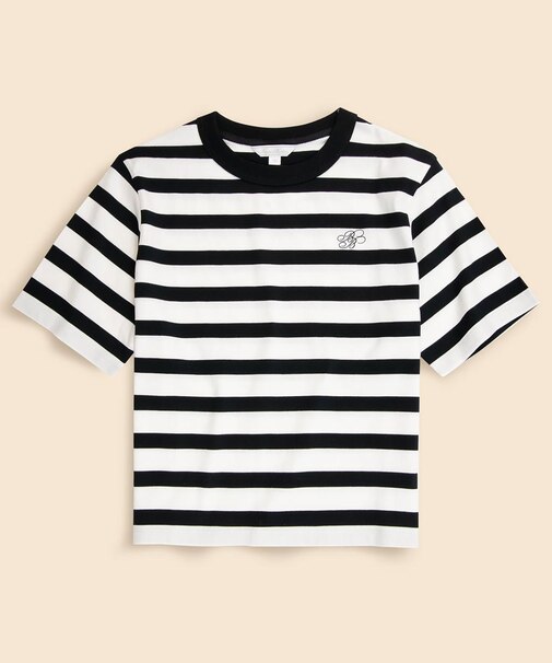 【Double B Collection】コットン BBロゴ マリナーストライプ ヘビーウェイトTシャツ