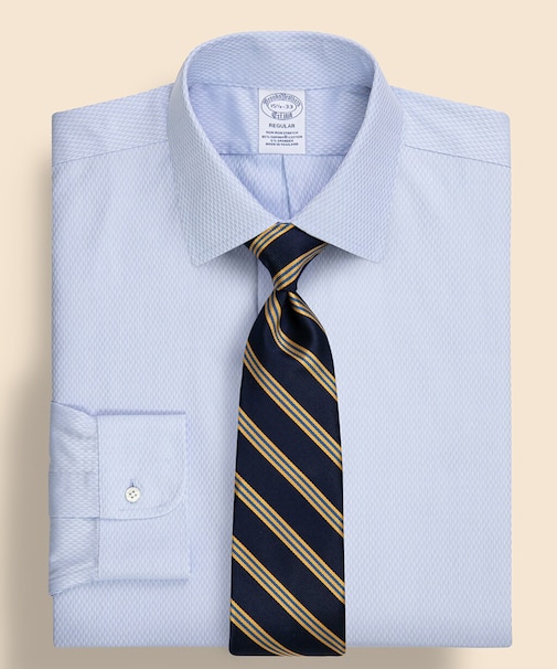 スーピマコットンストレッチ ダイヤモンドドビー ドレスシャツ Regular Fit