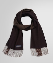 カシミヤ グレンチェック/ヘリンボーン ダブルフェイス マフラー