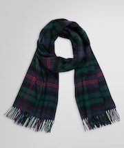 カシミヤ ブラックウォッチ オーバーペイン オブロングスカーフ