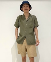 コットン　ワッフル　キャンプシャツ　Regular Fit