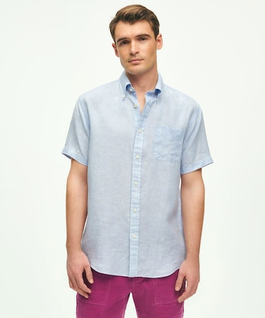 アイリッシュリネン　ショートスリーブ　スポーツシャツ　Regular Fit