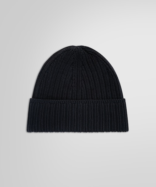 コットン/ナイロン リブニットキャップ