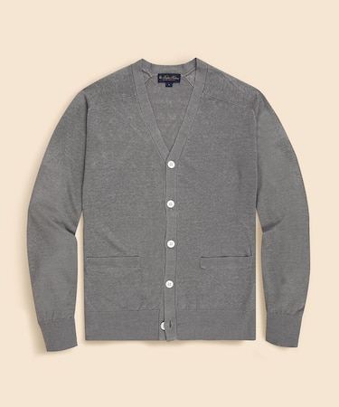 リネン Vネックカーディガン