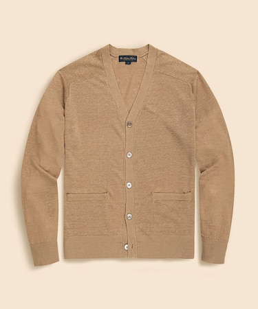 リネン Vネックカーディガン