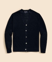 リネン　Vネックカーディガン