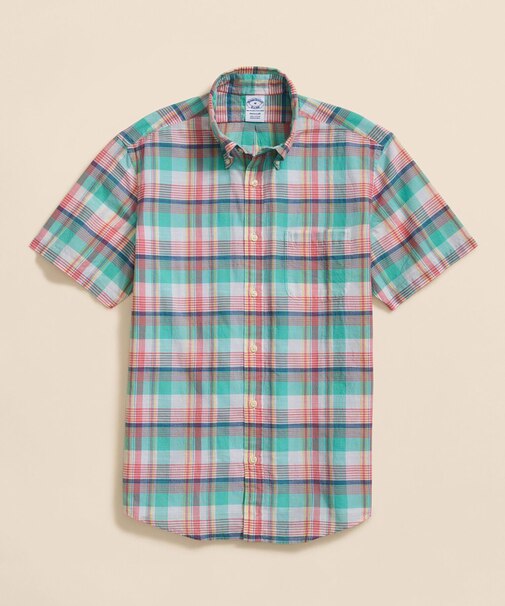 コットン マドラスチェック ショートスリーブ カジュアルシャツ Regular Fit