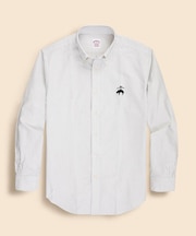 ◆オンラインストア限定◆ コットンオックスフォード　ビッグGFロゴ　オルタネイトストライプ　カジュアルシャツ　Traditional Fit