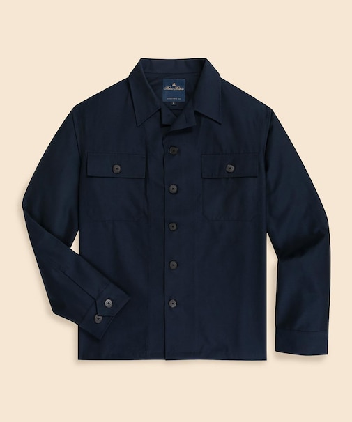 コットン／ウール　リップストップ　シャツジャケット