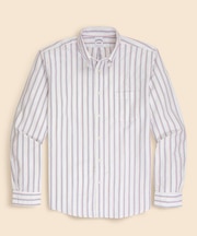 コットンオックスフォード　ストライプ　フライデーシャツ