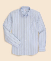 コットンオックスフォード　ストライプ　フライデーシャツ