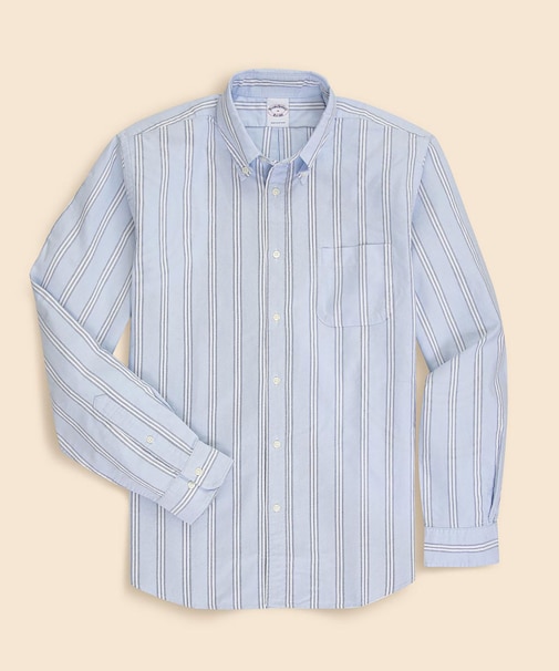 コットンオックスフォード ストライプ フライデーシャツ