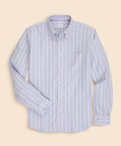 コットンオックスフォード　ストライプ　フライデーシャツ