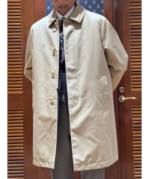 コットン/ポリエステル ギャバジン キルティングライナー カーコート