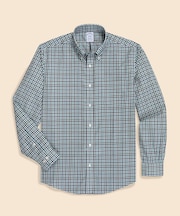 スーピマコットンストレッチツイル　チェック　カジュアルシャツ　Regular