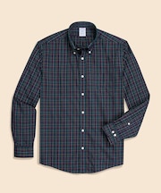 スーピマコットンストレッチツイル　チェック　カジュアルシャツ　Regular