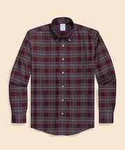 スーピマコットンストレッチツイル　チェック　カジュアルシャツ　Regular