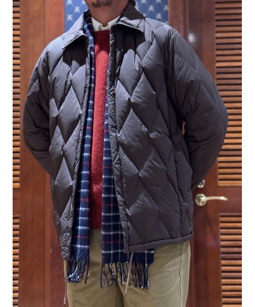 ストレッチナイロン キルティングダウン コーチジャケット