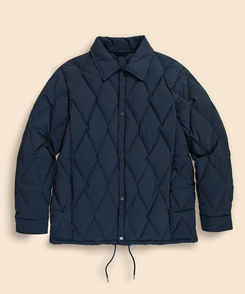 ストレッチナイロン キルティングダウン コーチジャケット