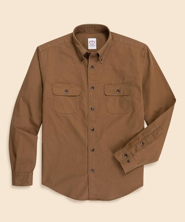 コットンツイル　ダブルポケット　ワークシャツ