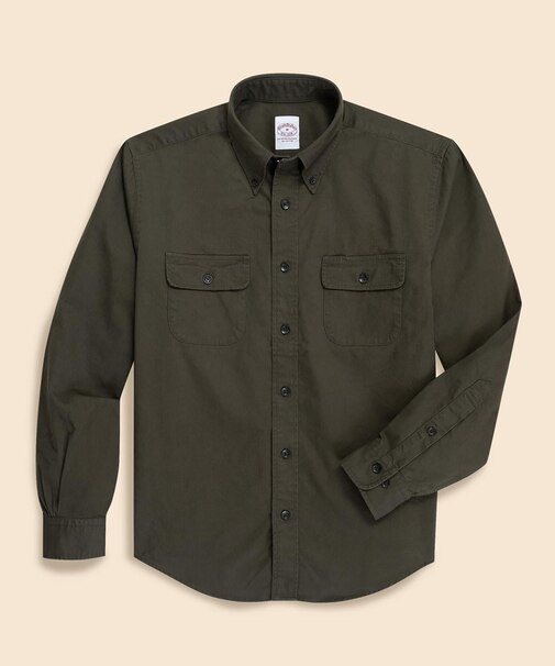 コットンツイル　ダブルポケット　ワークシャツ
