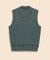 ウール　ケーブル　フェアアイルトリム　Vネックテニスベスト