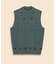 ウール　ケーブル　フェアアイルトリム　Vネックテニスベスト
