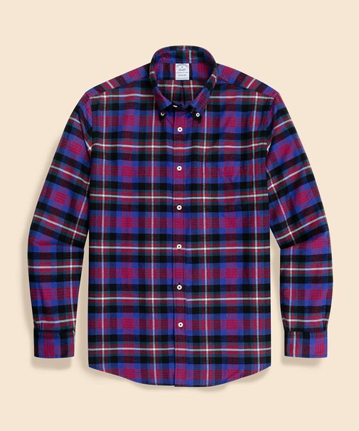 フランネル　タータンチェック　カジュアルシャツ　Regular Fit