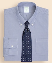 ストレッチピンポイントオックスフォード　ギンガムチェック　ドレスシャツ　Slim Fit