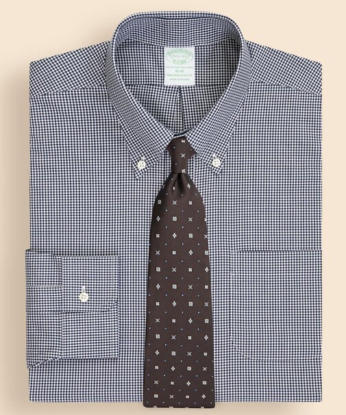 ストレッチピンポイントオックスフォード ギンガムチェック ドレスシャツ Slim Fit