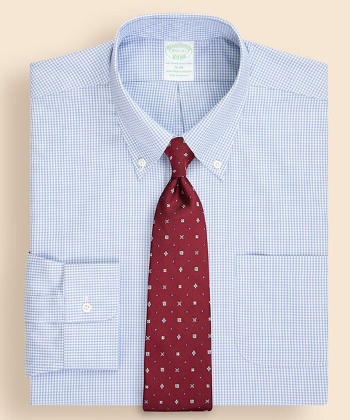 ストレッチピンポイントオックスフォード ギンガムチェック ドレスシャツ Slim Fit