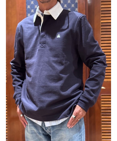 コットンジャージー　GFロゴ　ソリッド　ラグビーシャツ