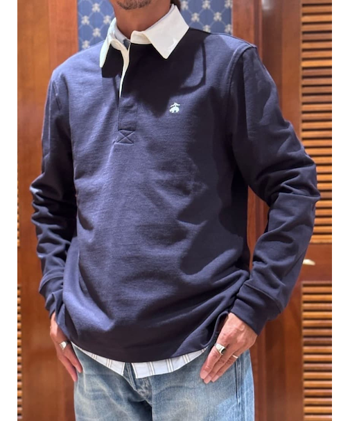 コットンジャージー　GFロゴ　ソリッド　ラグビーシャツ