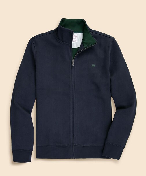 コットン/ポリエステル ピケ GFロゴ ダブルフェイスフルジップ