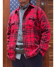 コットン　チェック　ダブルポケット　カジュアルシャツ　Regular Fit