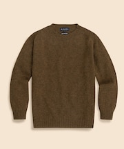 シェットランドウール　クルーネックセーター