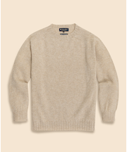 シェットランドウール　クルーネックセーター